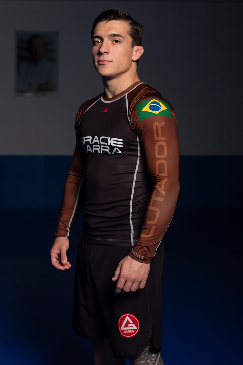 Rashguard Ranqueada M/L Lutador - Marrom
