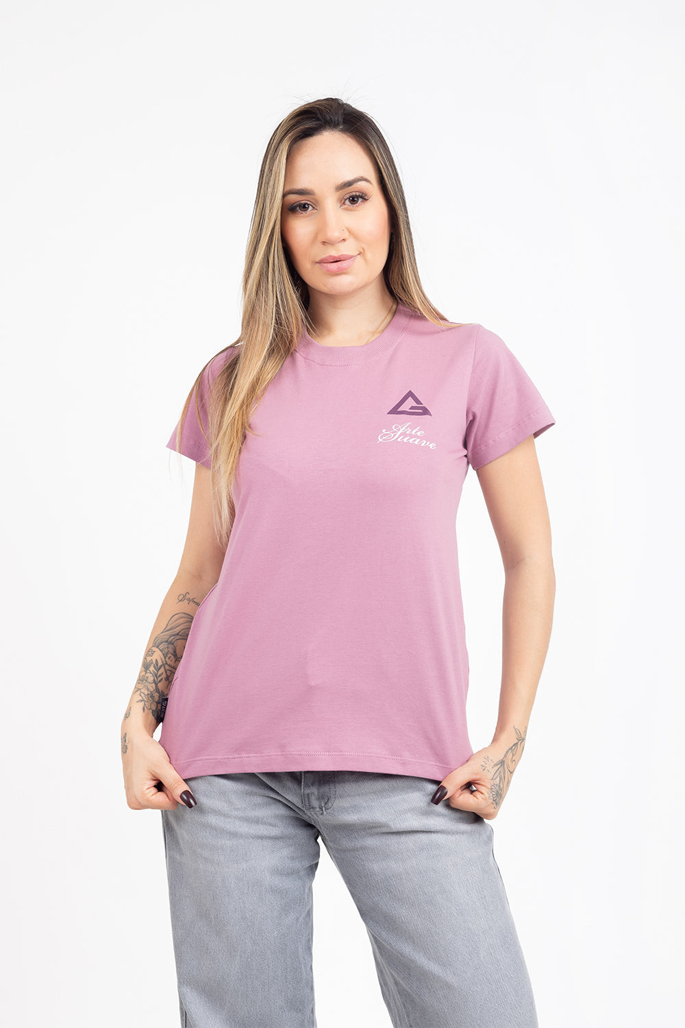 Camiseta Arte Suave V3 Feminina - Lilás
