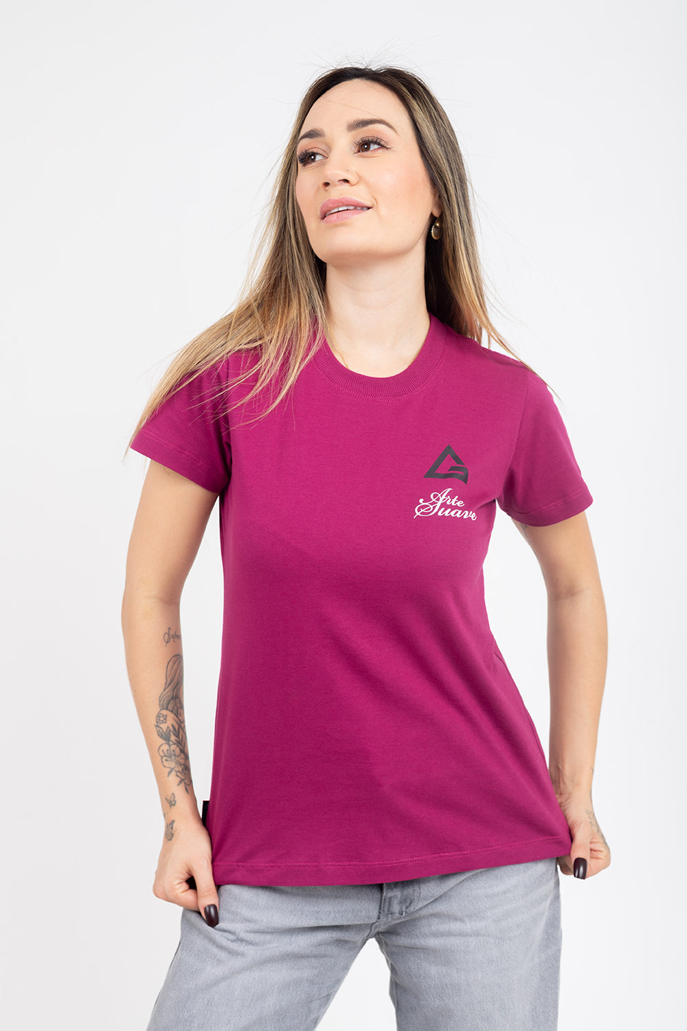 Camiseta Arte Suave V3 Feminina - Rosa