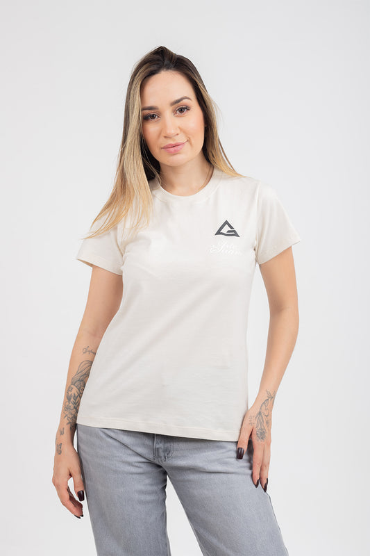 Camiseta Arte Suave V3 Feminina - Bege